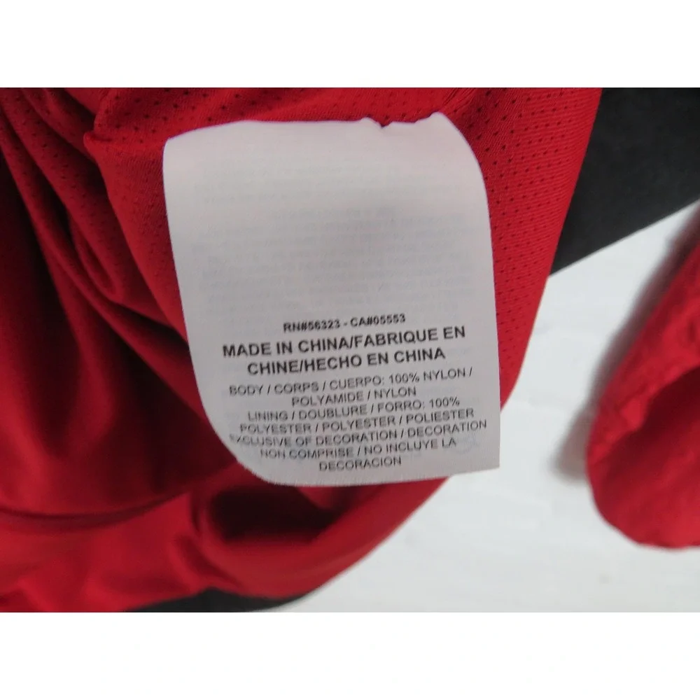 Air Jordan Windbreaker Jacket Mens Med Red Black Hooded Full Zip Jumpman AJ0803
